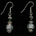 Bead Dangles - Black and White Check Bead Dangles - Black and White Check