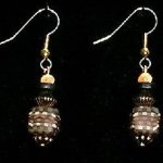 Bead Dangles - Brown Check