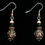Bead Dangles - Brown Swirl