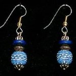 Bead Dangles - Denim Check