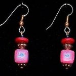 Bead Dangles - Fuschia Teal Star
