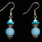 Bead Dangles - Periwinkle Aqua Flower