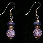 Bead Dangles - Periwinkle Rose Flower