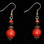 Bead Dangles - - Red Check