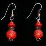 Bead Dangles - Red Swirl