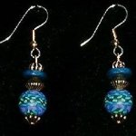 Bead Dangles - Teal Check