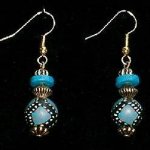 Bead Dangles - - Teal Ethnic