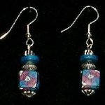 Bead Dangles - - Turquoise Fuschia SF Square