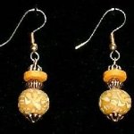 Bead Dangles - Yellow Swirl