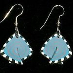 Dangle Foldover Earrings - Teal Ethnic