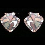 Foldover Earring - Brown Swirl
