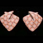 Foldover Earring - Rust Flower